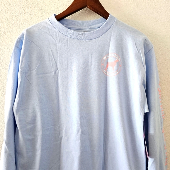 Southern Girl Prep Southern State of Mind long sleeve top size M light blue NWT - Picture 3 of 10